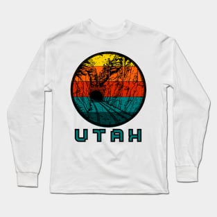 Utah in retro style Long Sleeve T-Shirt